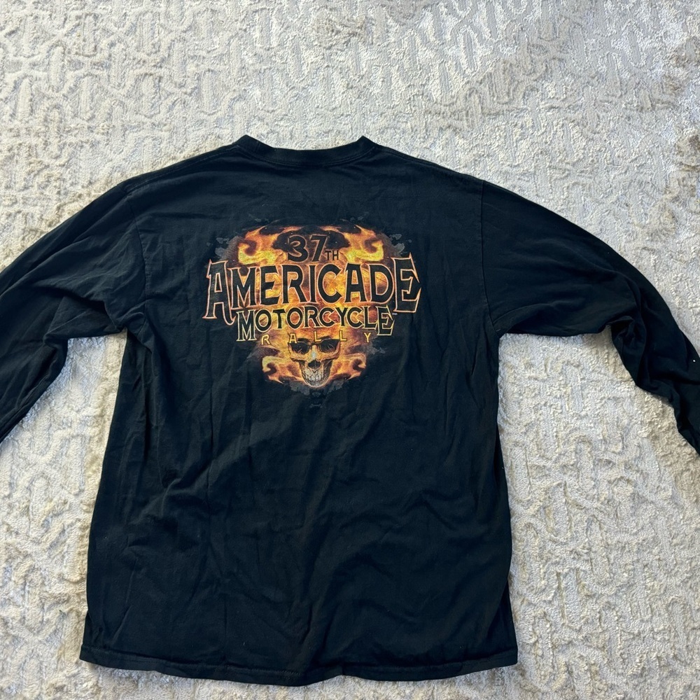 2019 Americade Motorcycle Rally Black Long Sleeve Shirt size large. - Picture 2 of 5